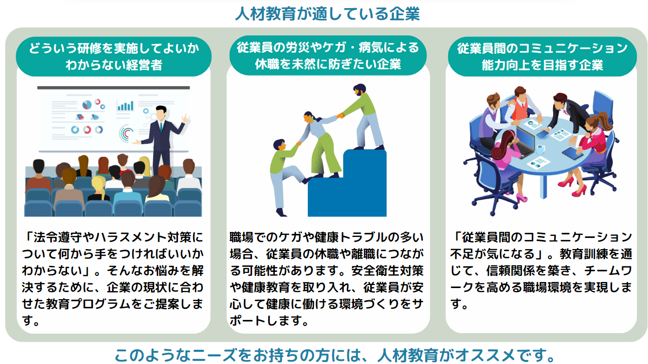 人材教育が適している企業
